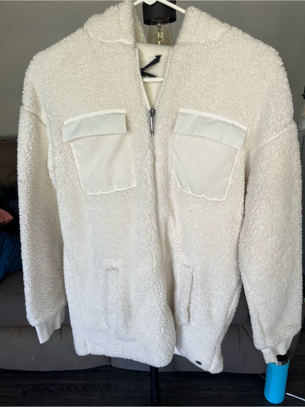 Women’s Gaiam cream Sherpa Zip-Up Sweater Jacket